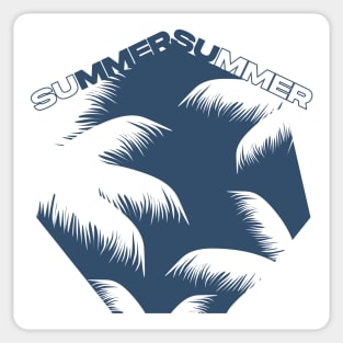 Summer Love. Summertime, Fun Time. Fun Summer, Beach, Sand, Surf Retro Vintage Design. Sticker